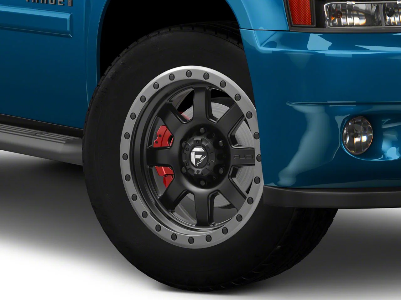Fuel Wheels Trophy Matte Black with Anthracite Ring 6-Lug Wheel; 20x9; 1mm Offset (07-14 Tahoe)