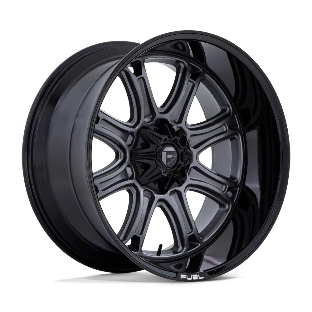 Fuel Wheels Darkstar Matte Gunmetal with Black Lip 6-Lug Wheel; 20x9; 1mm Offset (07-14 Yukon)