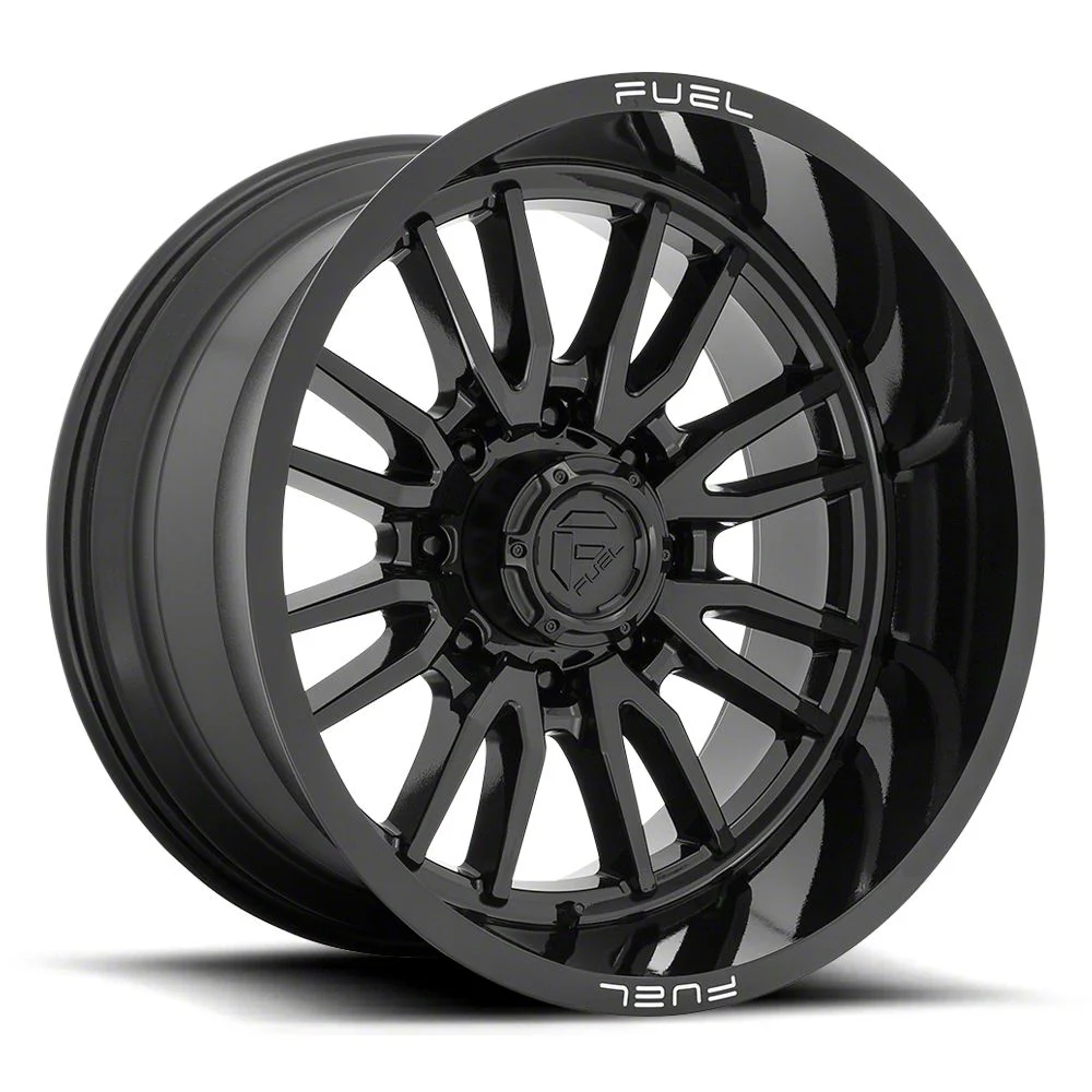 Fuel Wheels Clash Gloss Black 8-Lug Wheel; 22x12; -44mm Offset (15-19 Sierra 3500 HD SRW)