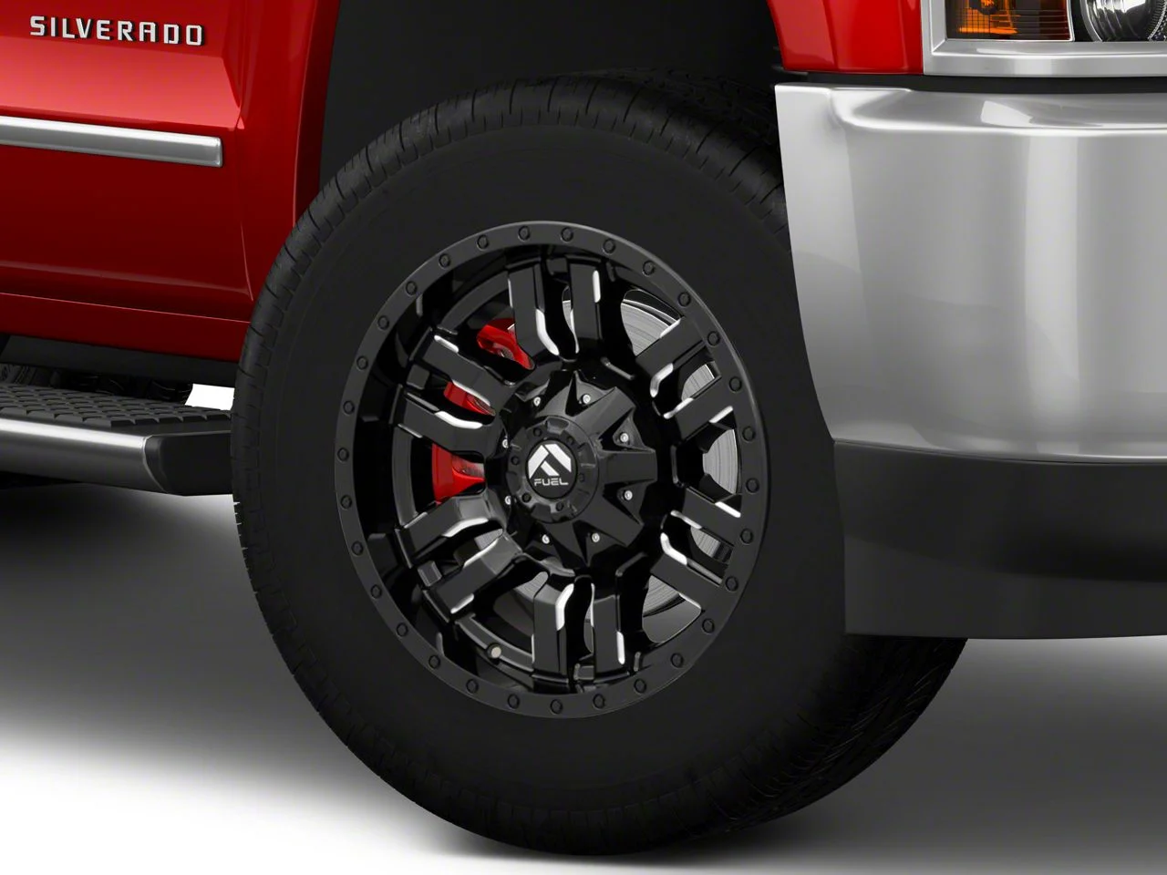 Fuel Wheels Sledge Gloss Black Milled 8-Lug Wheel; 20x9; 20mm Offset (15-19 Silverado 3500 HD SRW)