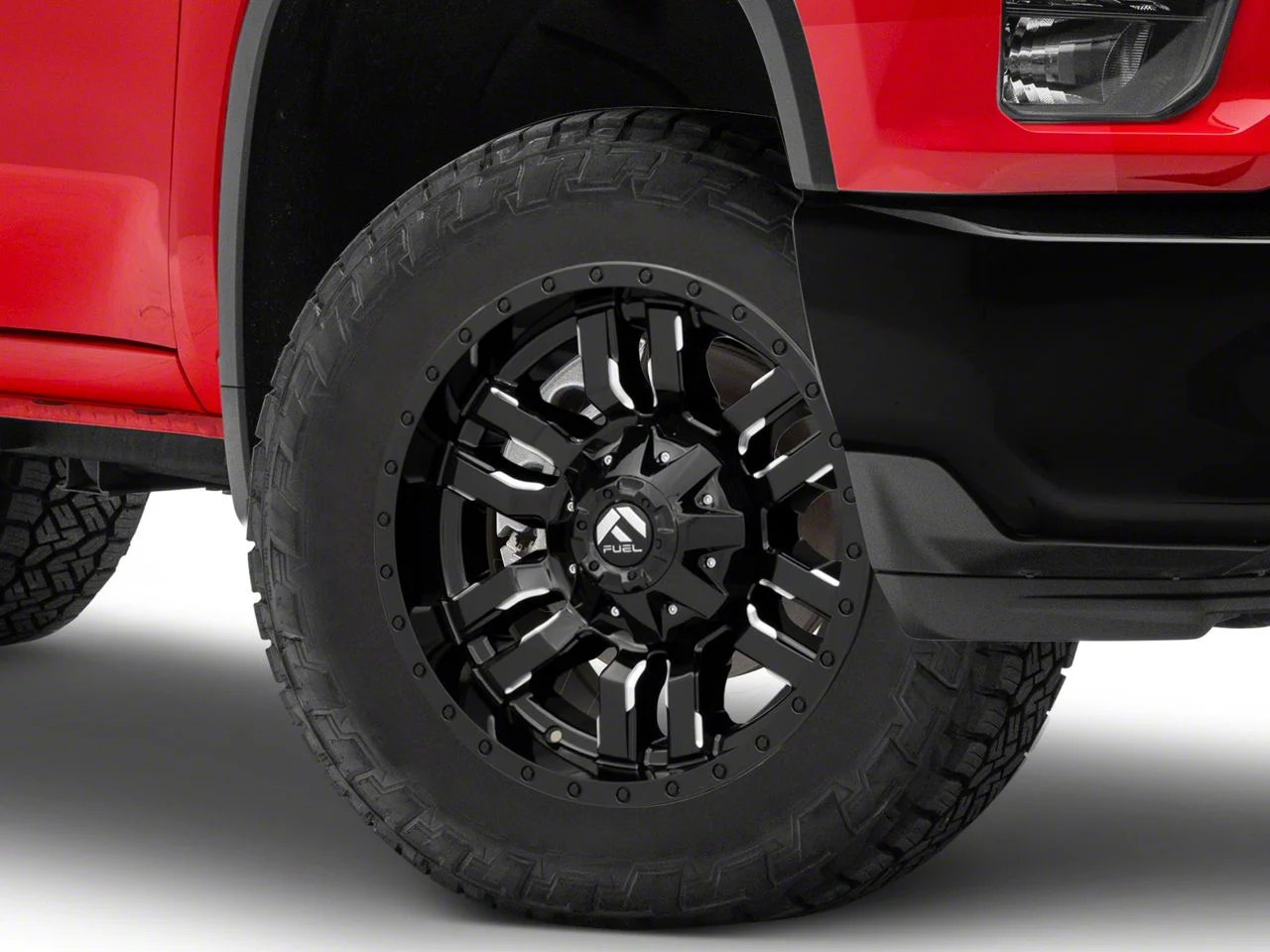 Fuel Wheels Sledge Gloss Black Milled 8-Lug Wheel; 20x9; 20mm Offset (20-26 Silverado 3500 HD SRW)