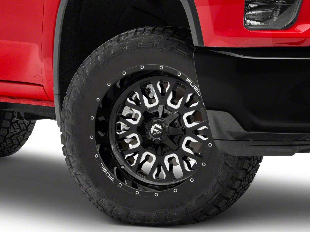 Fuel Wheels Stroke Gloss Black Milled 8-Lug Wheel; 20x9; 20mm Offset (20-26 Silverado 3500 HD SRW)