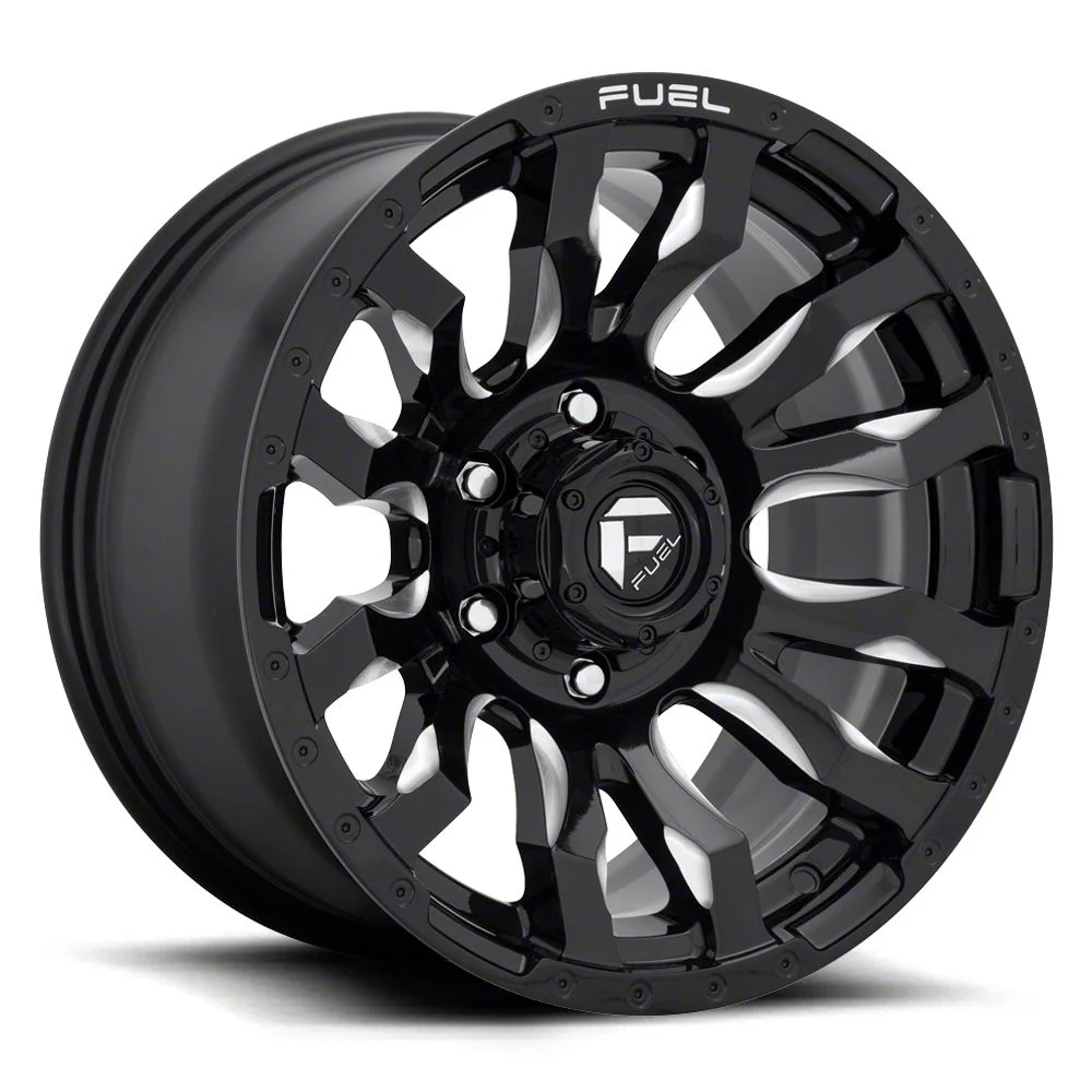 Fuel Wheels Blitz Gloss Black Milled 8-Lug Wheel; 20x9; 20mm Offset (11-14 Silverado 3500 HD SRW)