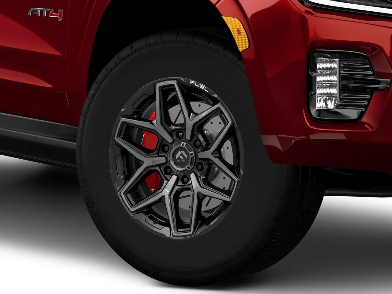 Fuel Wheels Flux Gloss Black Brushed with Gray Tint 6-Lug Wheel; 18x9; 1mm Offset (21-26 Yukon)
