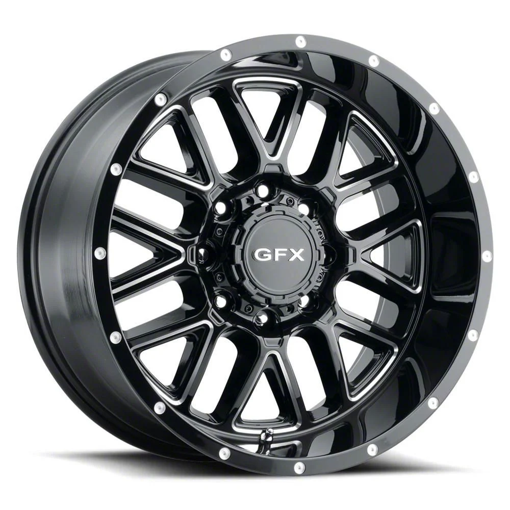 G-FX TM-5 Gloss Black Milled 6-Lug Wheel; 17x8.5; 0mm Offset (07-14 Tahoe)