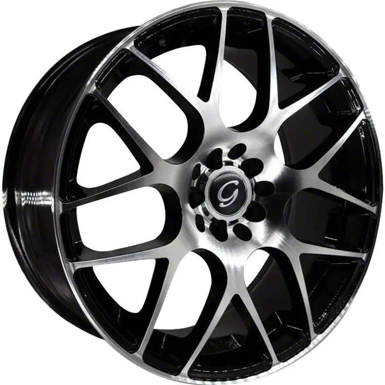 G-Line Alloys G0056 Gloss Black Machined Wheel; 18x8; 35mm Offset (21-26 Mustang Mach-E, Excluding GT)