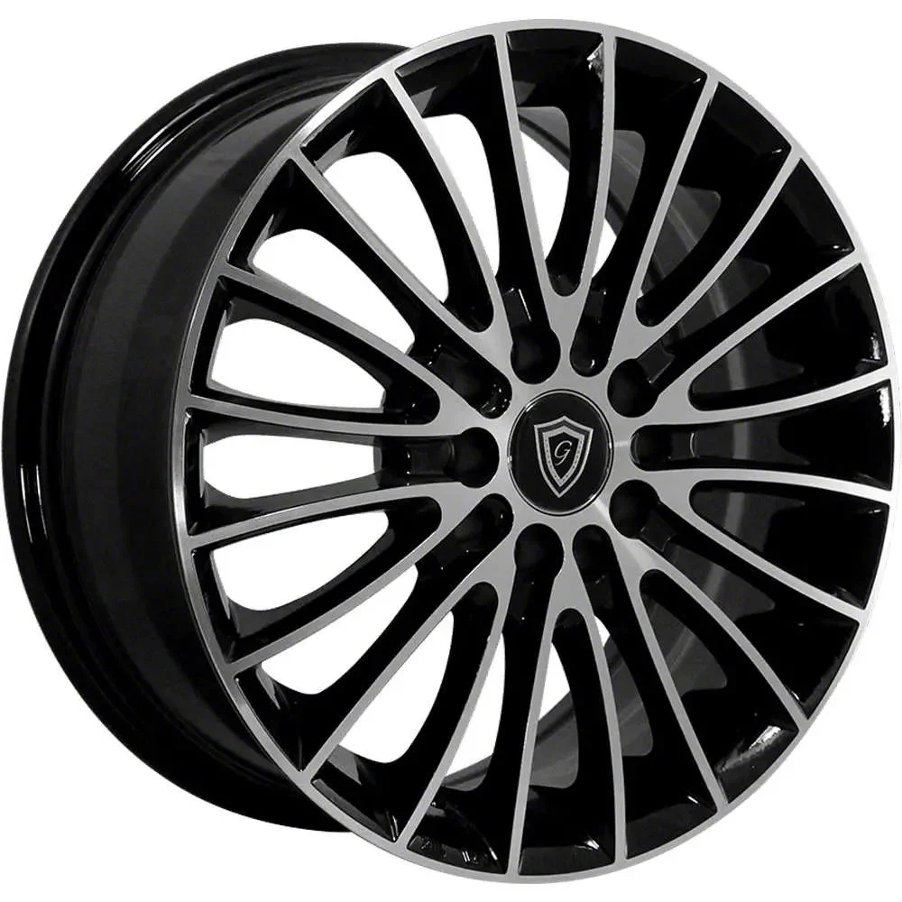 G-Line Alloys G0078 Gloss Black Machined Wheel; 18x8; 35mm Offset (21-26 Mustang Mach-E, Excluding GT)