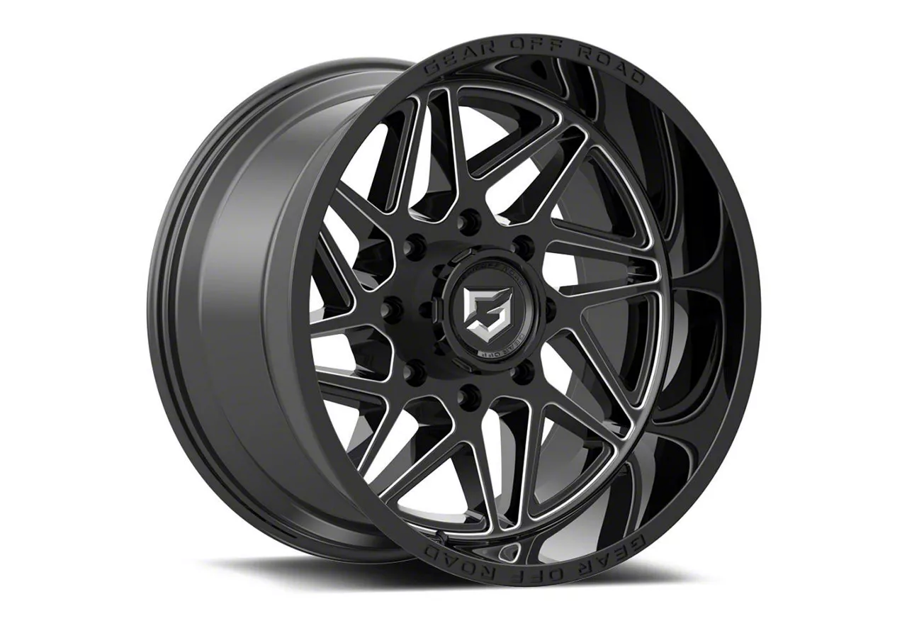 Gear Off-Road Ratio Gloss Black Milled 8-Lug Wheel; 18x9; 18mm Offset (11-16 F-250 Super Duty)