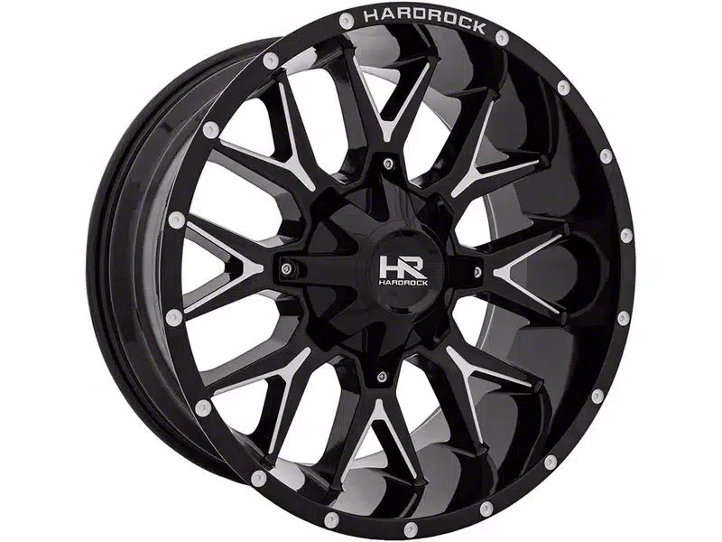 Hardrock Offroad Affliction Gloss Black Milled 6-Lug Wheel; 20x10; -19mm Offset (07-14 Tahoe)