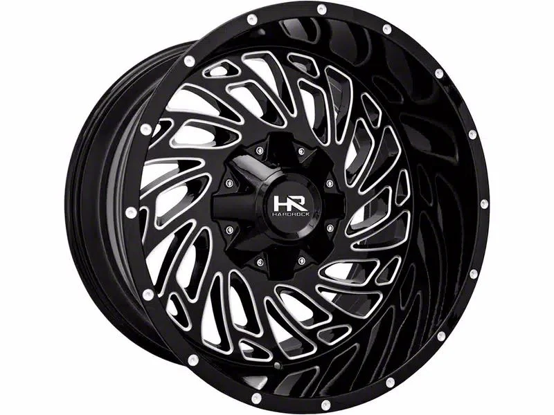 Hardrock Offroad Attack Gloss Black Milled 6-Lug Wheel; 20x10; -19mm Offset (07-14 Tahoe)