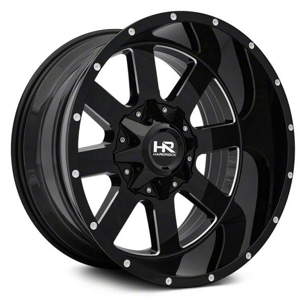 Hardrock Offroad Tank Gloss Black Milled 6-Lug Wheel; 20x12; -44mm Offset (07-14 Yukon)