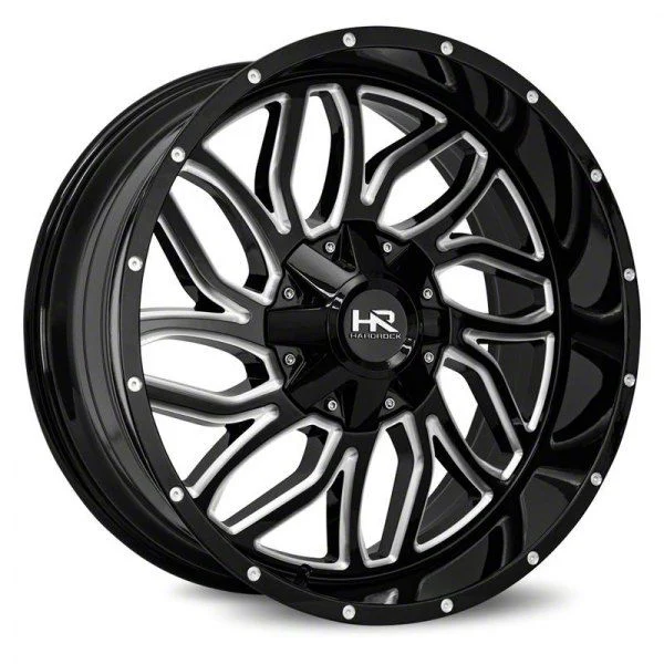 Hardrock Offroad Destroyer Gloss Black Machined 8-Lug Wheel; 20x10; 0mm Offset (11-16 F-250 Super Duty)