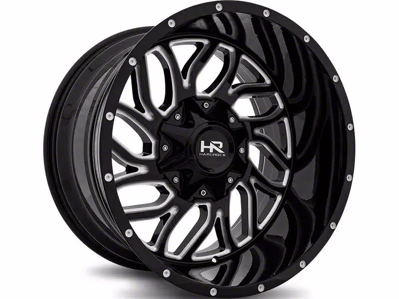 Hardrock Offroad Destroyer Gloss Black Milled 8-Lug Wheel; 20x10; 0mm Offset (11-16 F-250 Super Duty)