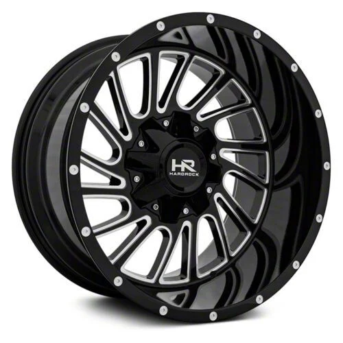 Hardrock Offroad Overdrive Gloss Black Milled 8-Lug Wheel; 20x12; -51mm Offset (11-16 F-250 Super Duty)