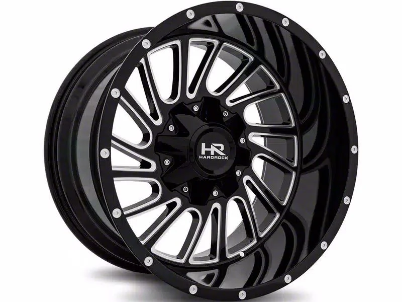 Hardrock Offroad Overdrive Gloss Black Milled 8-Lug Wheel; 22x10; -25mm Offset (11-16 F-250 Super Duty)