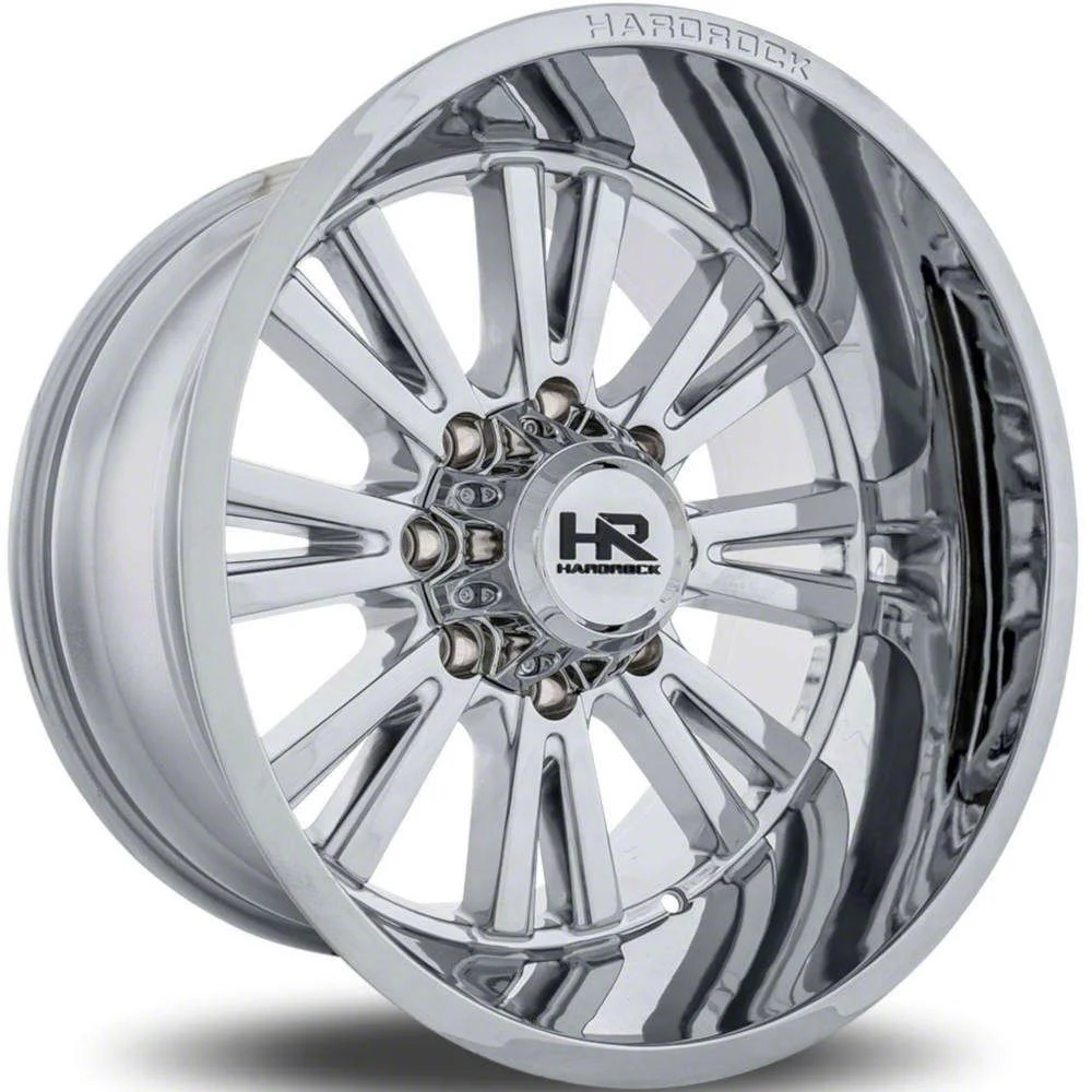 Hardrock Offroad Spine Xposed Chrome 8-Lug Wheel; 20x10; -19mm Offset (15-19 Sierra 3500 HD SRW)