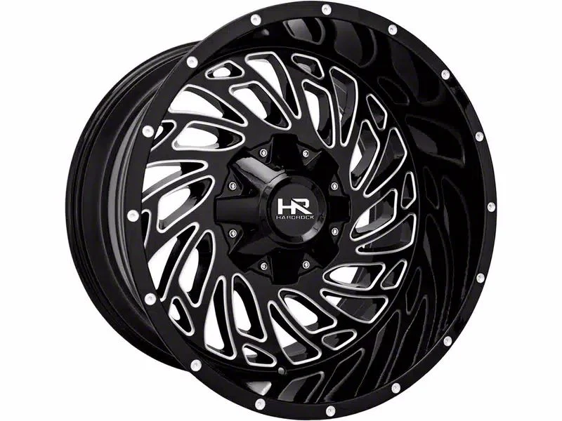 Hardrock Offroad Attack Gloss Black Milled 5-Lug Wheel; 20x10; -19mm Offset (09-18 RAM 1500)