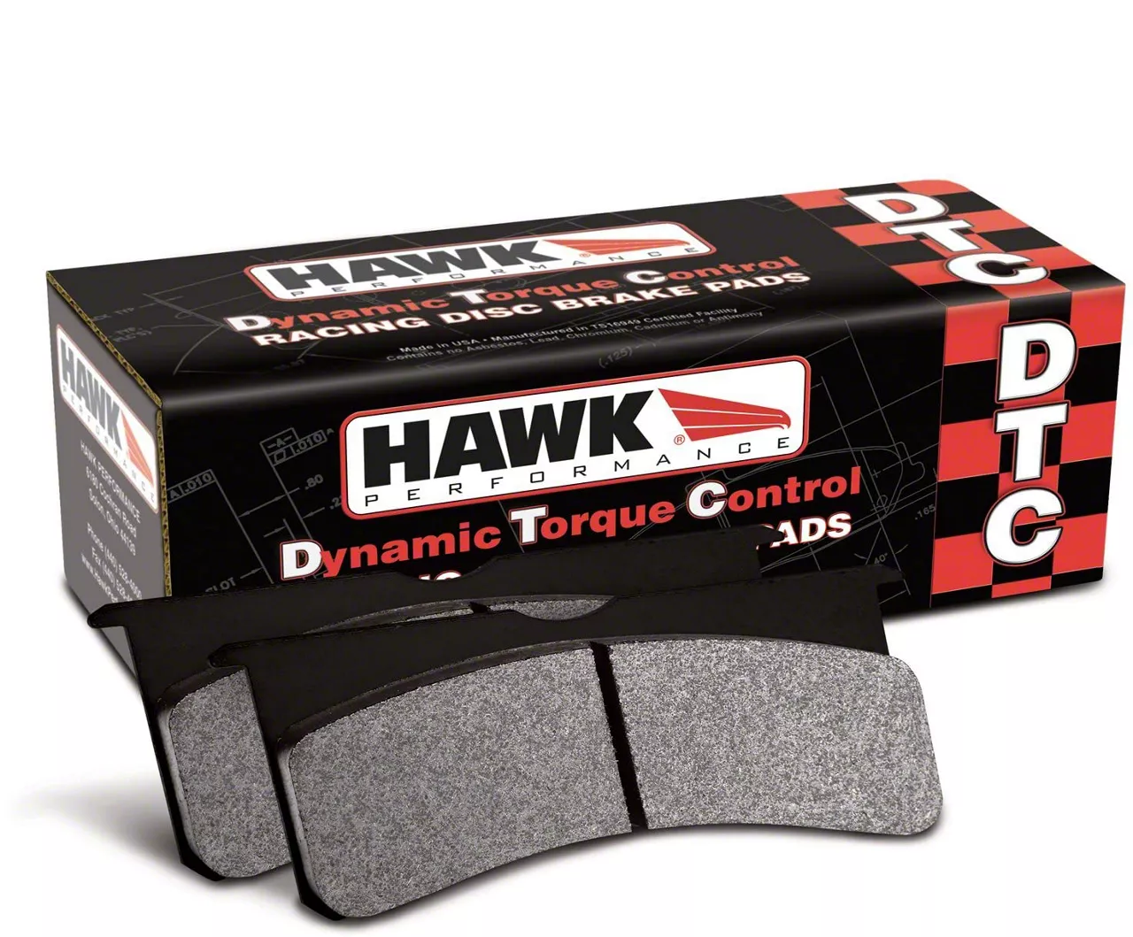 Hawk Performance DTC-30 Brake Pads; Front Pair (12-15 Camaro ZL1; 17-24 Camaro SS w/ 6-Piston Front Calipers)