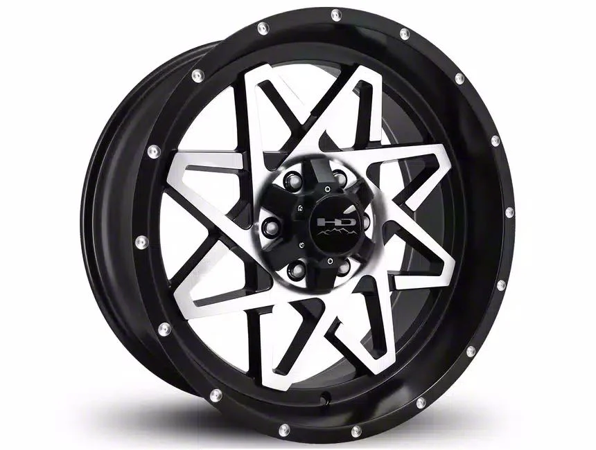 HD Off-Road Wheels Gridlock Satin Black Machined 6-Lug Wheel; 20x9; -10mm Offset (07-14 Yukon)