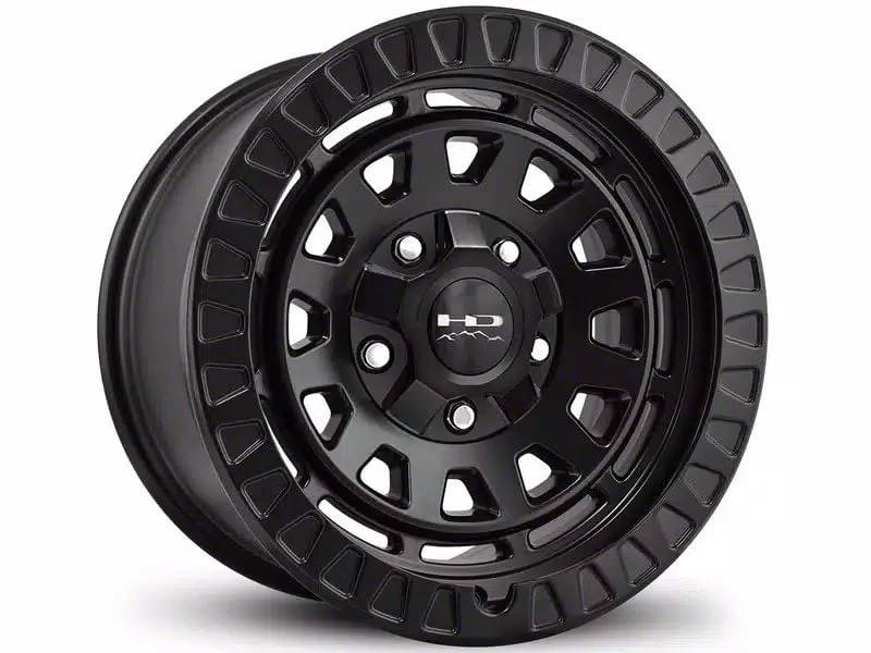 HD Off-Road Wheels Venture Satin Black 8-Lug Wheel; 17x9; 0mm Offset (15-19 Silverado 3500 HD SRW)