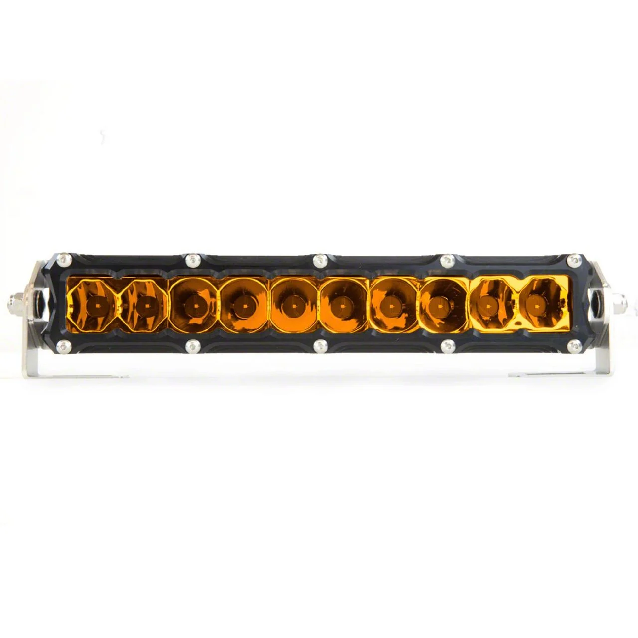 Heretic Studios 10-Inch Amber LED Light Bar; Combo Beam (Universal; Some Adaptation May Be Required)