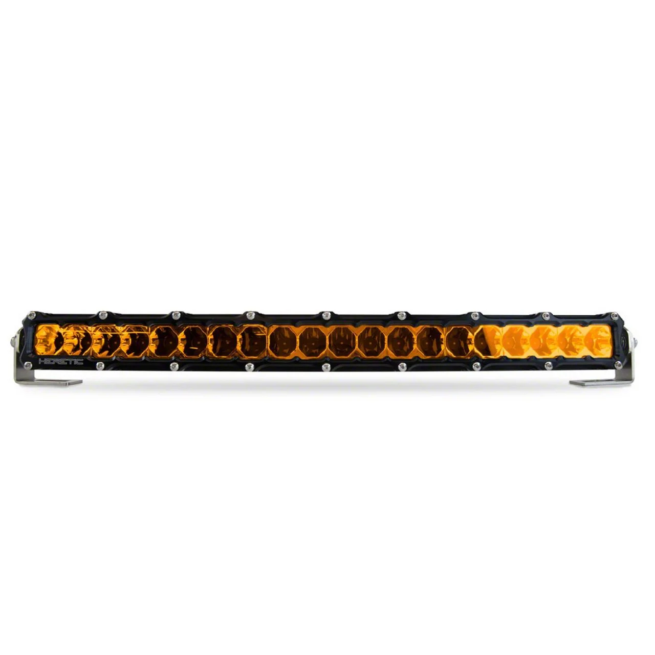 Heretic Studios 20-Inch Amber LED Light Bar; Flood Beam (Universal; Some Adaptation May Be Required)