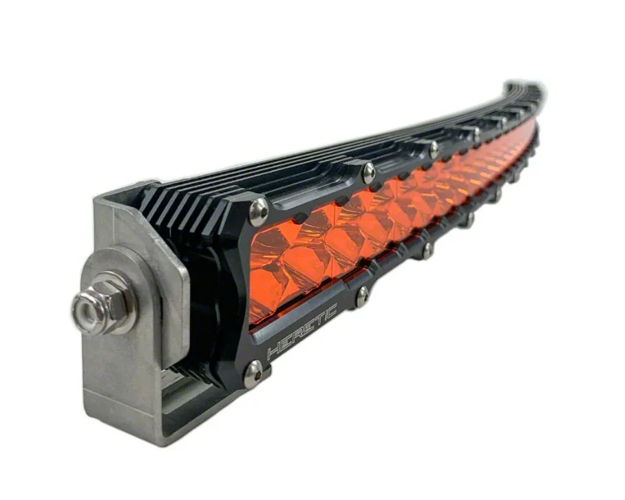 Heretic Studios 40-Inch Curved Amber LED Light Bar; Combo Beam (Universal; Some Adaptation May Be Required)