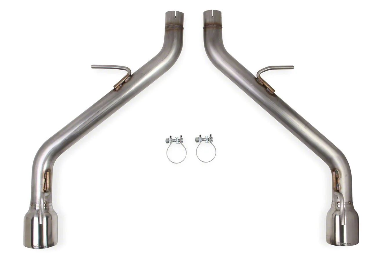Hooker BlackHeart Muffler Delete Axle-Back Exhaust System with Polished Tips (16-24 2.0L Camaro)