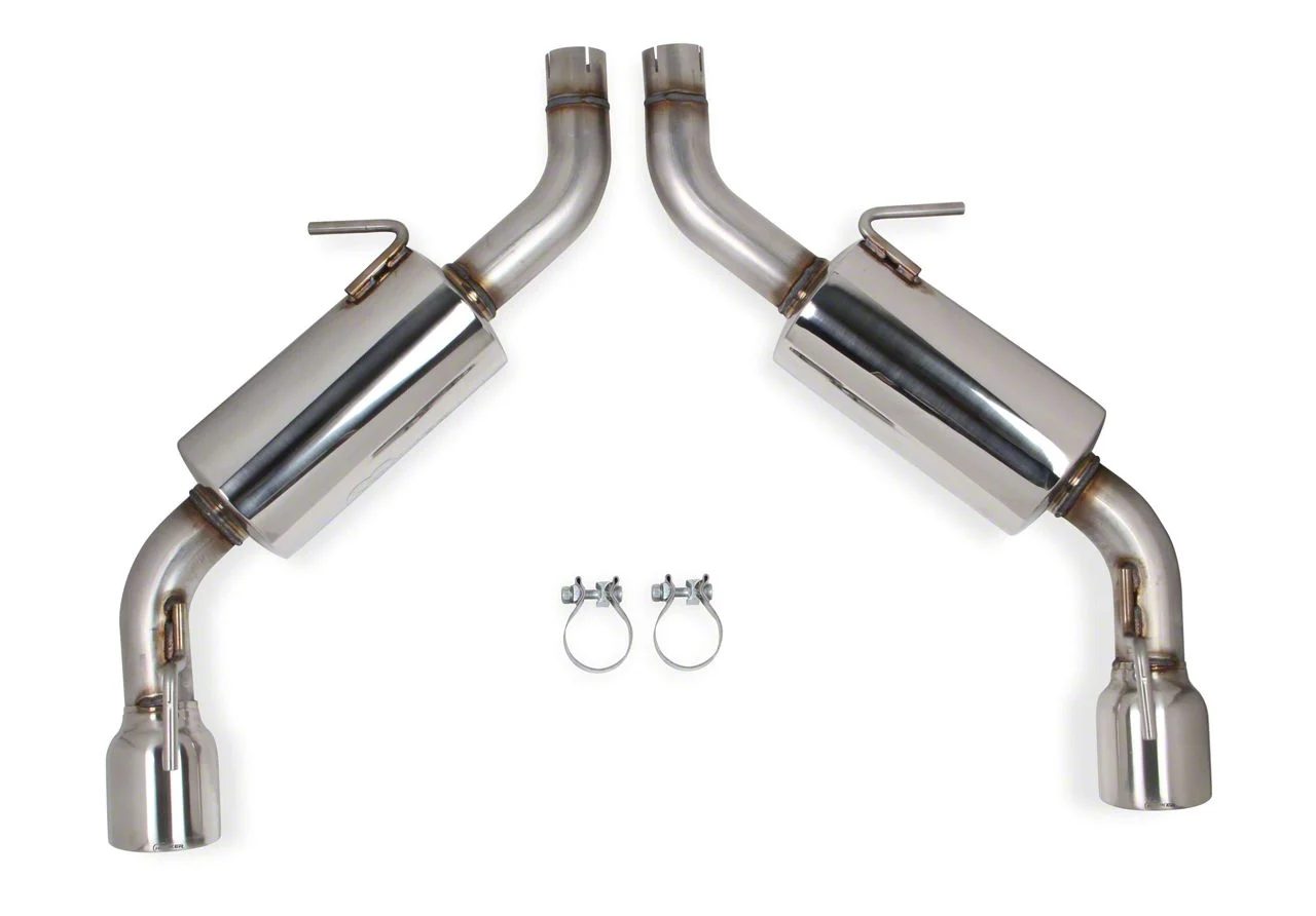 Hooker BlackHeart Axle-Back Exhaust System with Polished Tips (16-24 V6 Camaro w/o NPP Dual Mode Exhaust)