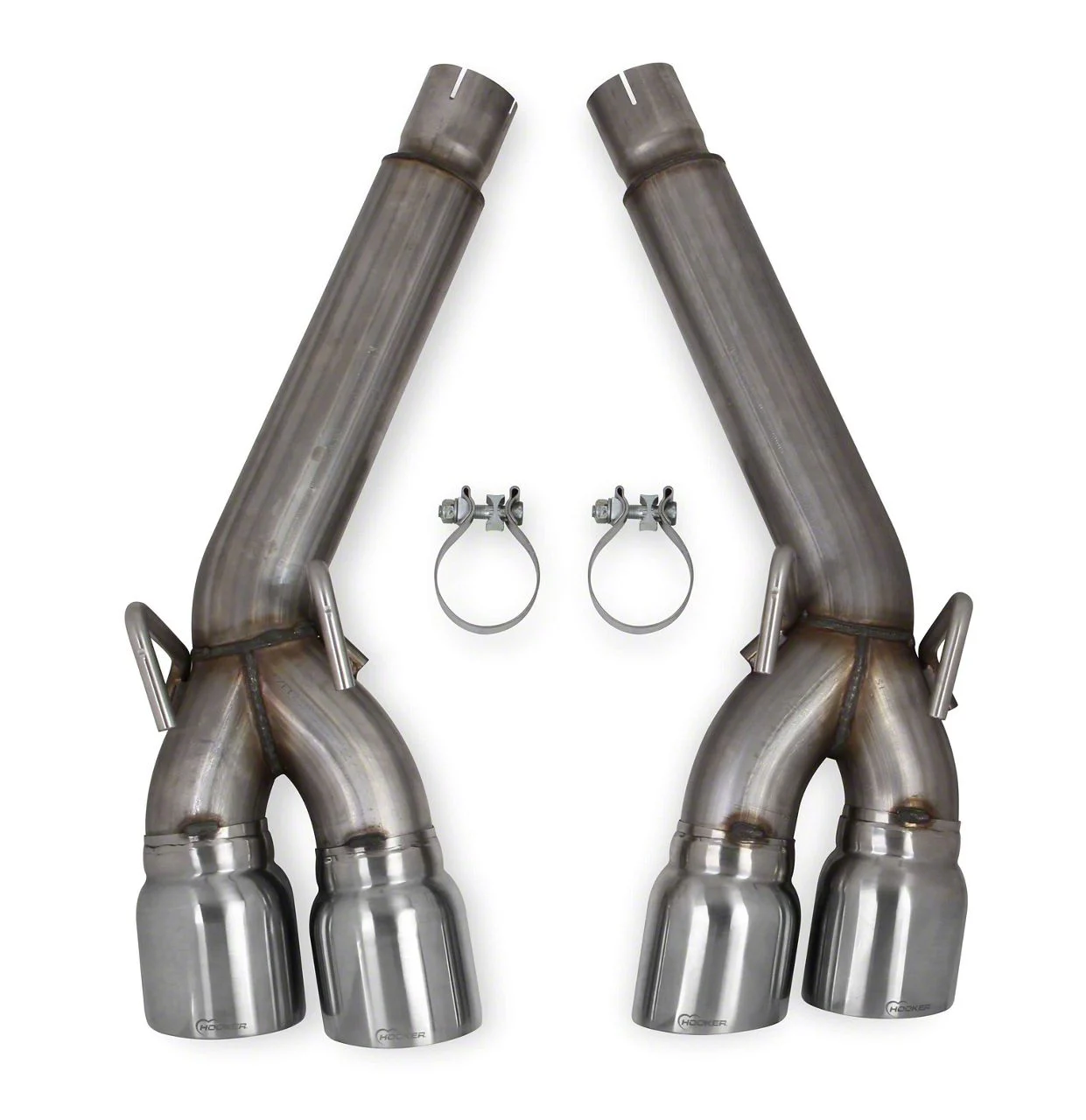 Hooker BlackHeart Muffler Delete Axle-Back Exhaust System with Polished Tips (12-14 Camaro SS Coupe w/ NPP Dual Mode Exhaust)
