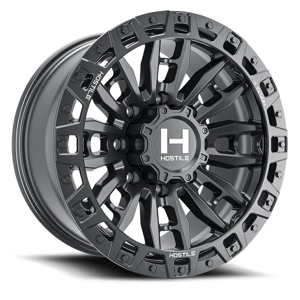 Hostile Crandon Asphalt 8-Lug Wheel; 20x9; 1mm Offset (10-18 RAM 2500)