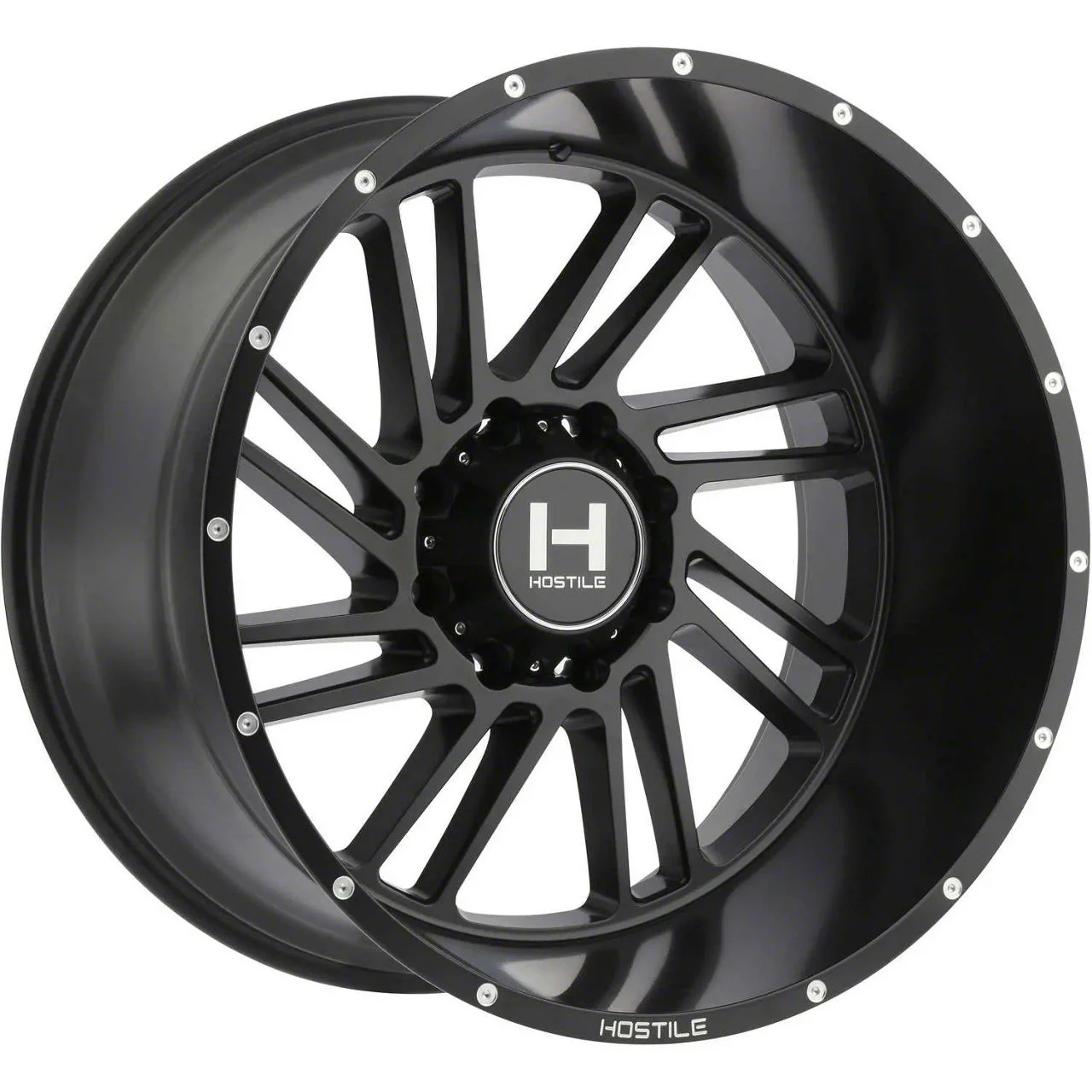 Hostile Stryker Asphalt 8-Lug Wheel; 20x9; 0mm Offset (10-18 RAM 2500)