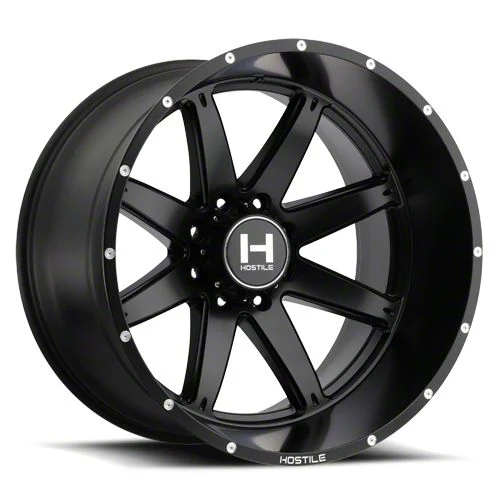Hostile Alpha Asphalt 8-Lug Wheel; 20x12; -44mm Offset (10-18 RAM 3500 SRW)