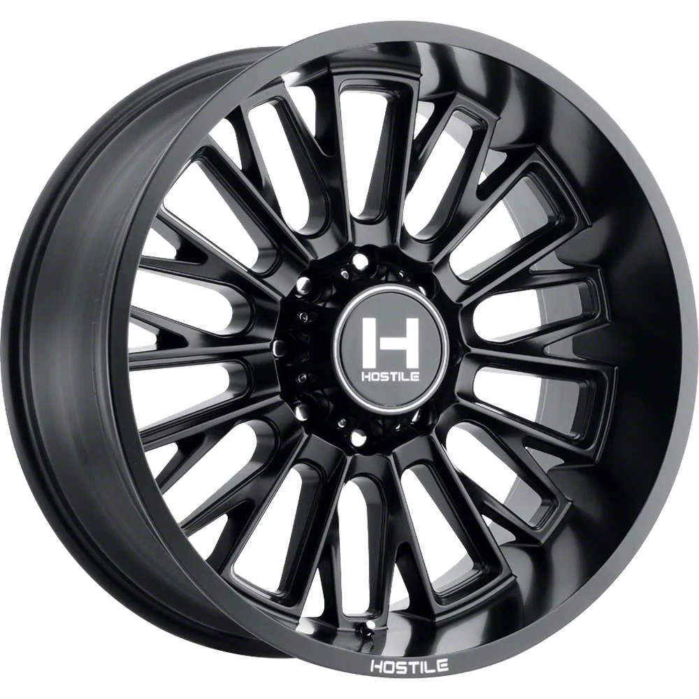 Hostile Fury Asphalt 8-Lug Wheel; 20x9; 0mm Offset (15-19 Sierra 3500 HD SRW)