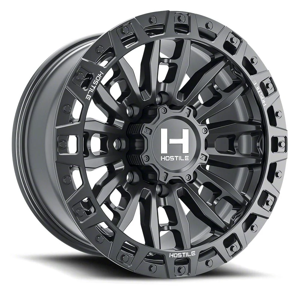 Hostile Crandon Asphalt 8-Lug Wheel; 20x9; 1mm Offset (19-26 RAM 2500)