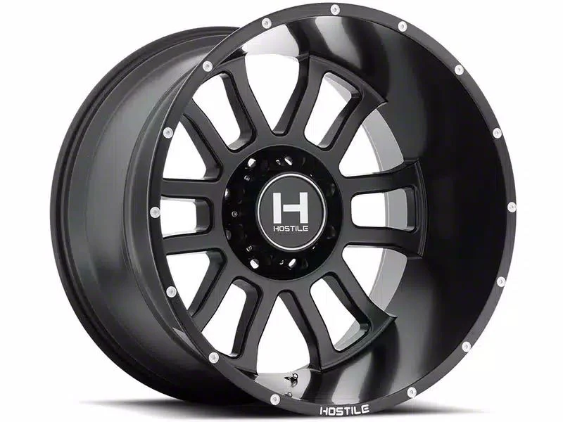 Hostile Gaunlet Asphalt 8-Lug Wheel; 20x12; -44mm Offset (07-10 Silverado 2500 HD)
