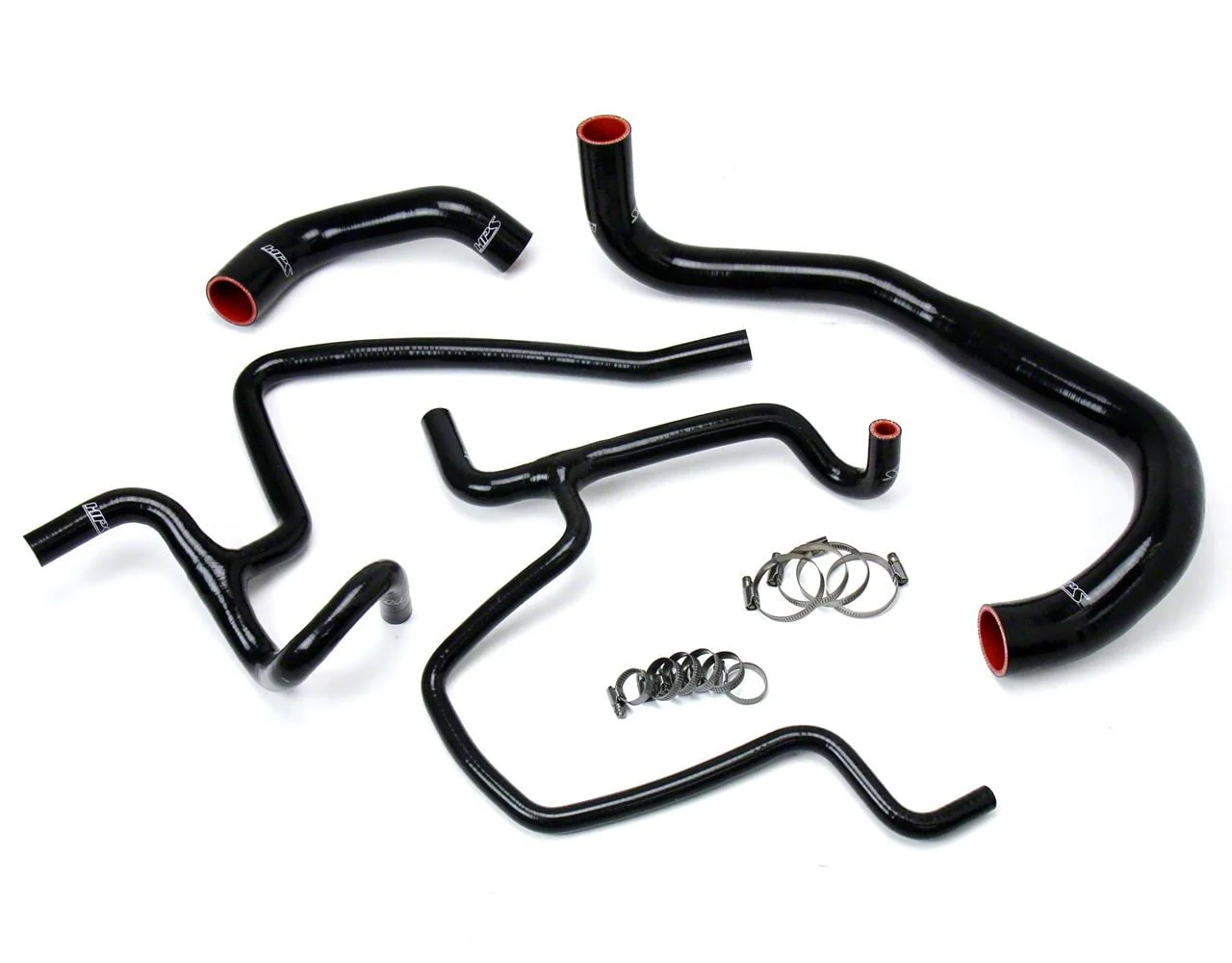 Silicone Radiator and Heater Coolant Hose Kit; Black (11-23 5.7L HEMI Charger)