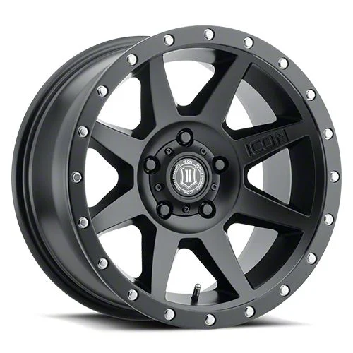 ICON Alloys Rebound Satin Black 5-Lug Wheel; 17x8.5; 0mm Offset (02-08 RAM 1500, Excluding Mega Cab)