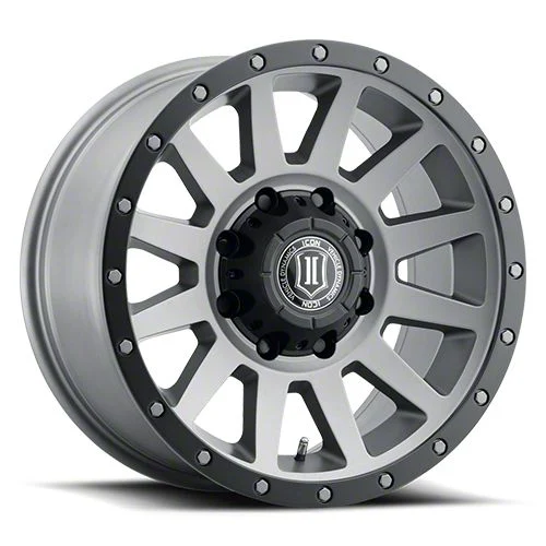 ICON Alloys Compression HD Titanium 8-Lug Wheel; 18x9; 6mm Offset (11-16 F-250 Super Duty)