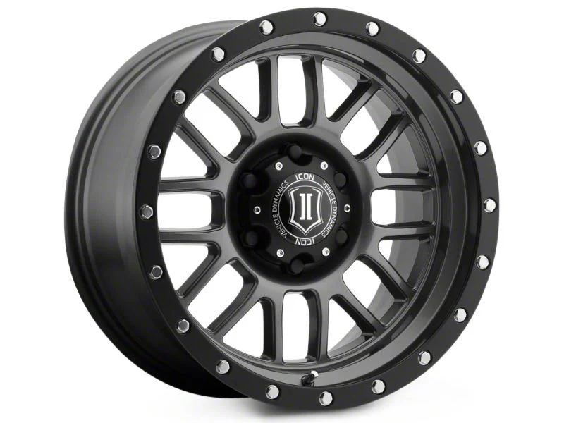 ICON Alloys Alpha Gunmetal 6-Lug Wheel; 17x8.5; 0mm Offset (07-14 Tahoe)