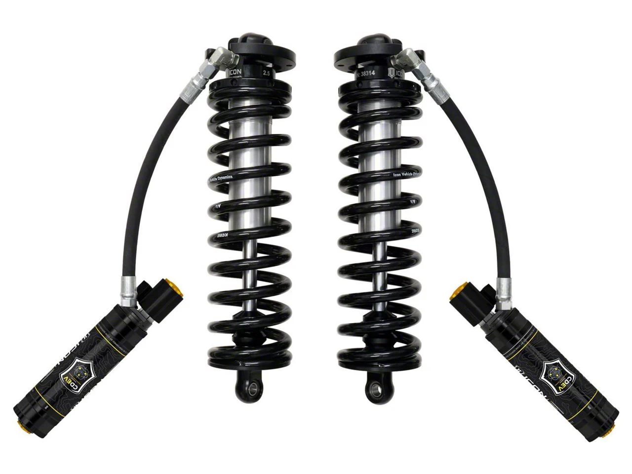 ICON Vehicle Dynamics V.S. 2.5 Series Front Remote Reservoir Coil-Over Conversion Kit with CDEV for 4 to 5.50-Inch Lift (17-26 4WD F-350 Super Duty)