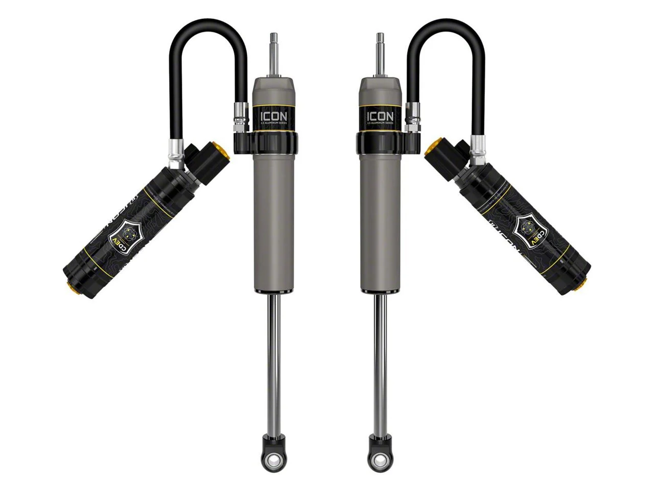 ICON Vehicle Dynamics V.S. 2.5 Series Front Remote Reservoir Shocks with CDEV for 7-Inch Lift (17-26 4WD F-350 Super Duty)