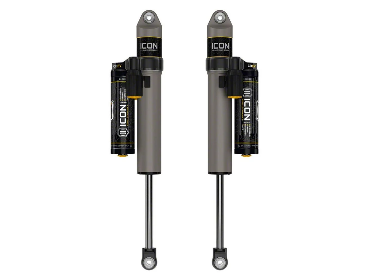ICON Vehicle Dynamics V.S. 2.5 Series Rear Piggyback Shocks with CDEV for 3 to 6-Inch Lift (17-26 F-350 Super Duty)