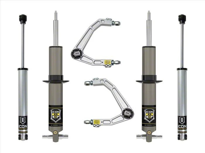 ICON Vehicle Dynamics 2.375 to 3.75-Inch Suspension Lift System with Billet Upper Control Arms; Stage 2 (19-24 Silverado 1500 w/o Adaptive Ride Control, Excluding 2.7L & ZR2)