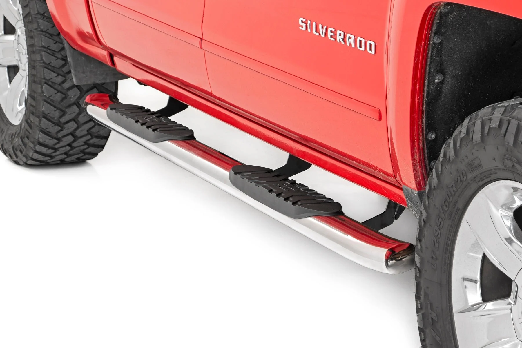 Oval Nerf Step | Chevy/GMC 1500/2500HD/3500HD [Crew | Def Tank | 2007-2019 | Rough Country | 21001S