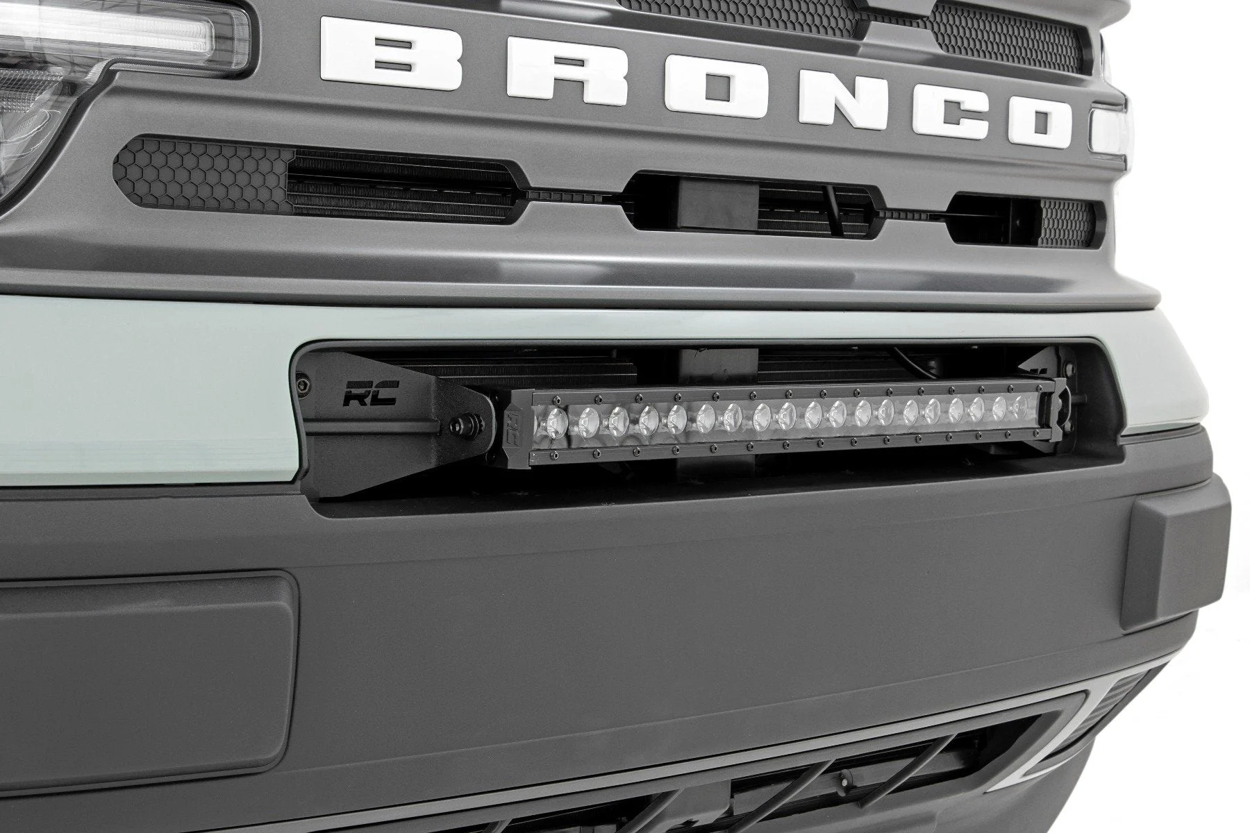 Bumper LED Kit w/20" Black Single Row LED Bar, 2021+ Ford Bronco Sport