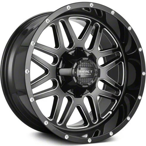 Impact Wheels 806 Gloss Black Milled 6-Lug Wheel; 20x10; -12mm Offset (07-14 Tahoe)