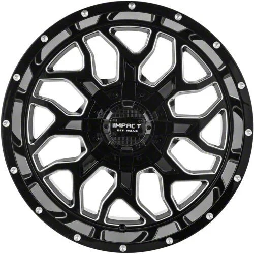 Impact Wheels 813 Gloss Black Milled 6-Lug Wheel; 20x10; -12mm Offset (07-14 Tahoe)
