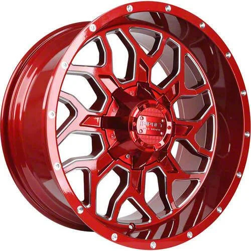 Impact Wheels 813 Red Milled 6-Lug Wheel; 20x10; -12mm Offset (07-14 Tahoe)