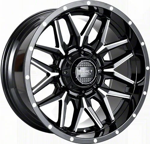 Impact Wheels 819 Gloss Black Milled 6-Lug Wheel; 18x9; -12mm Offset (07-14 Tahoe)